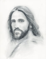 Portrait of Jesus #12 - Original Graphite and Water Sketch