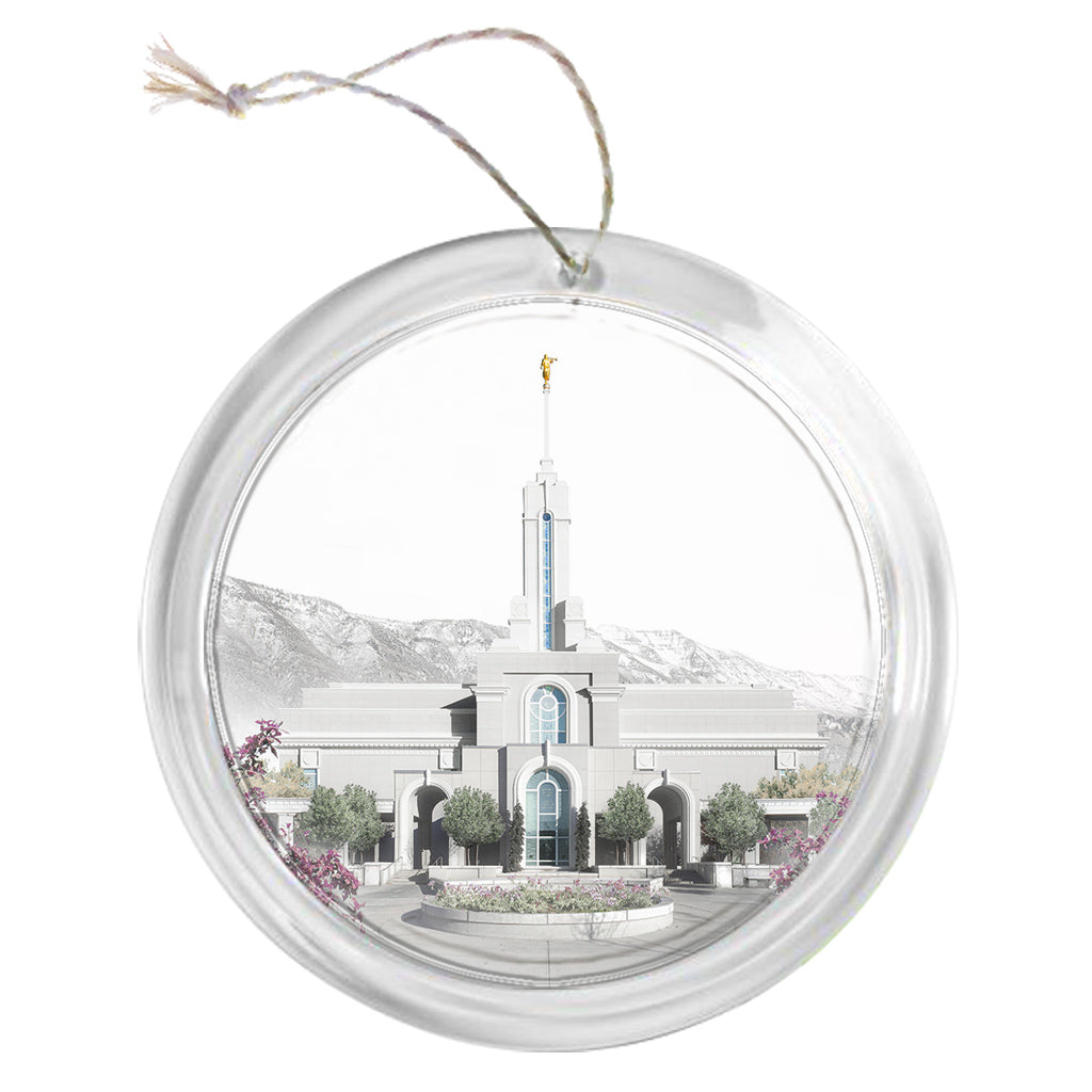 "Mount Timpanogos Temple - Celestial Series" Tree Ornament