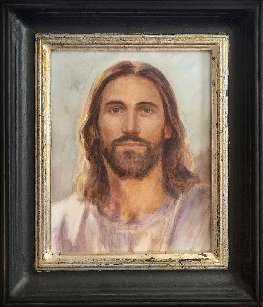 Portrait of Christ #28 - Original Mixed Media Painting