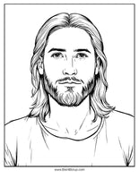 Portrait of Jesus Coloring Page - Free Printable Download