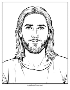 Portrait of Jesus Coloring Page - Free Printable Download