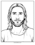 Portrait of Jesus Coloring Page - Free Printable Download