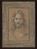 Jesus Original Pencil Drawing - Table Top Frame #7