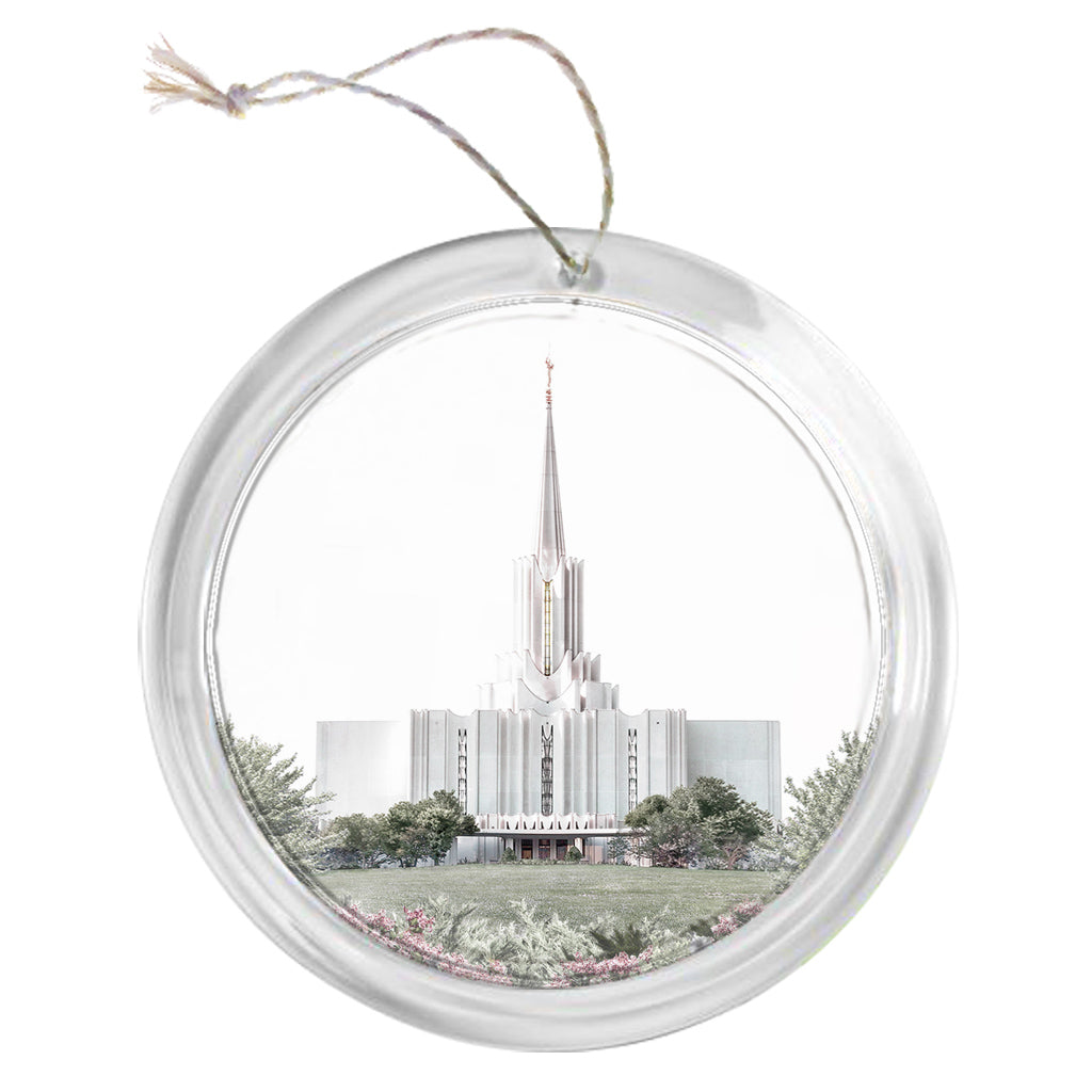 "Jordan River Temple - Celestial Series" Tree Ornament