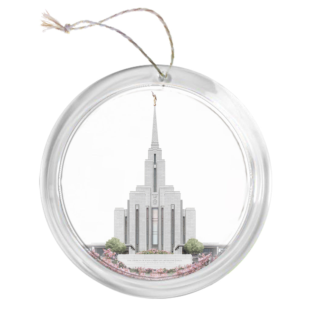 "Oquirrh Mountain Temple - Celestial Series" Tree Ornament