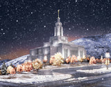 Draper Utah Temple - First Snowfall
