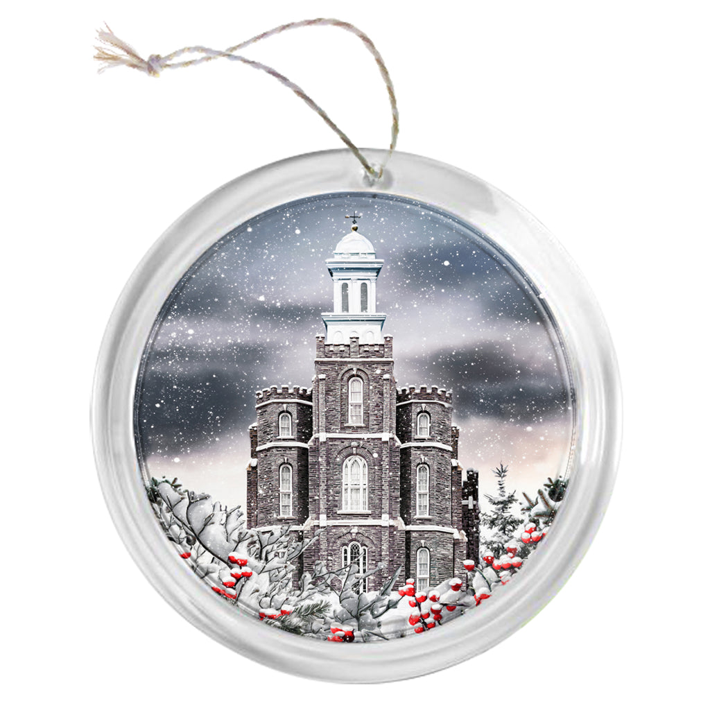"Logan Temple - Winter Wonderland" Tree Ornament