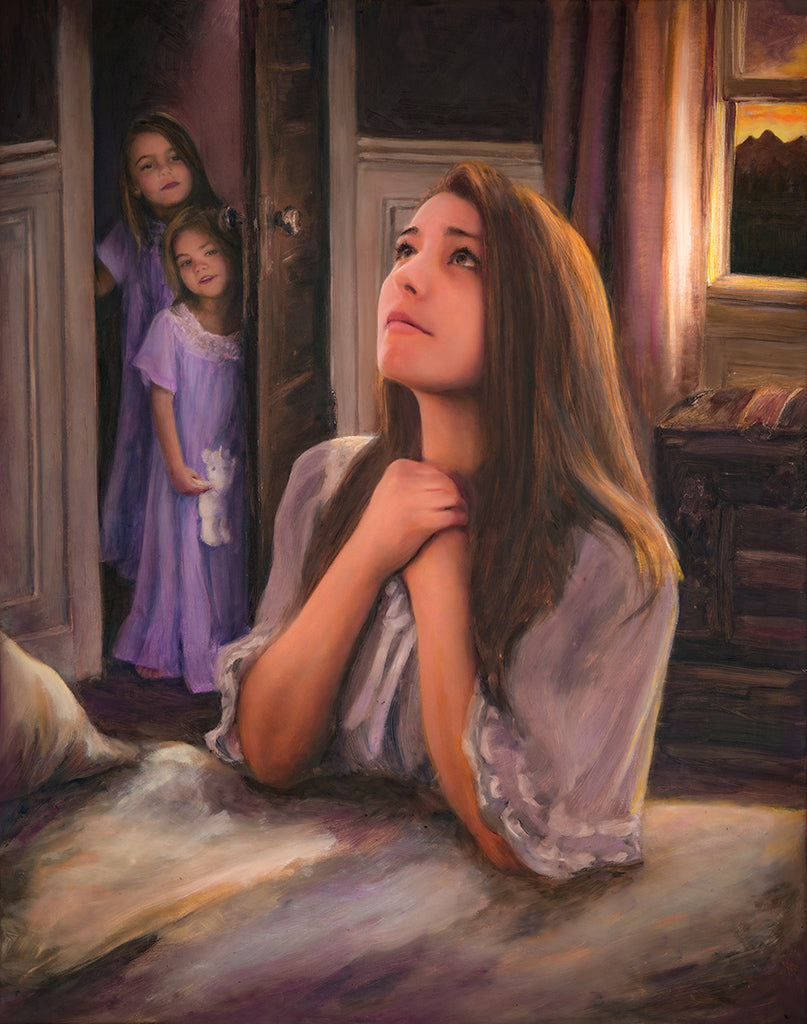 "A Mother's Prayer" - Original Oil Painting