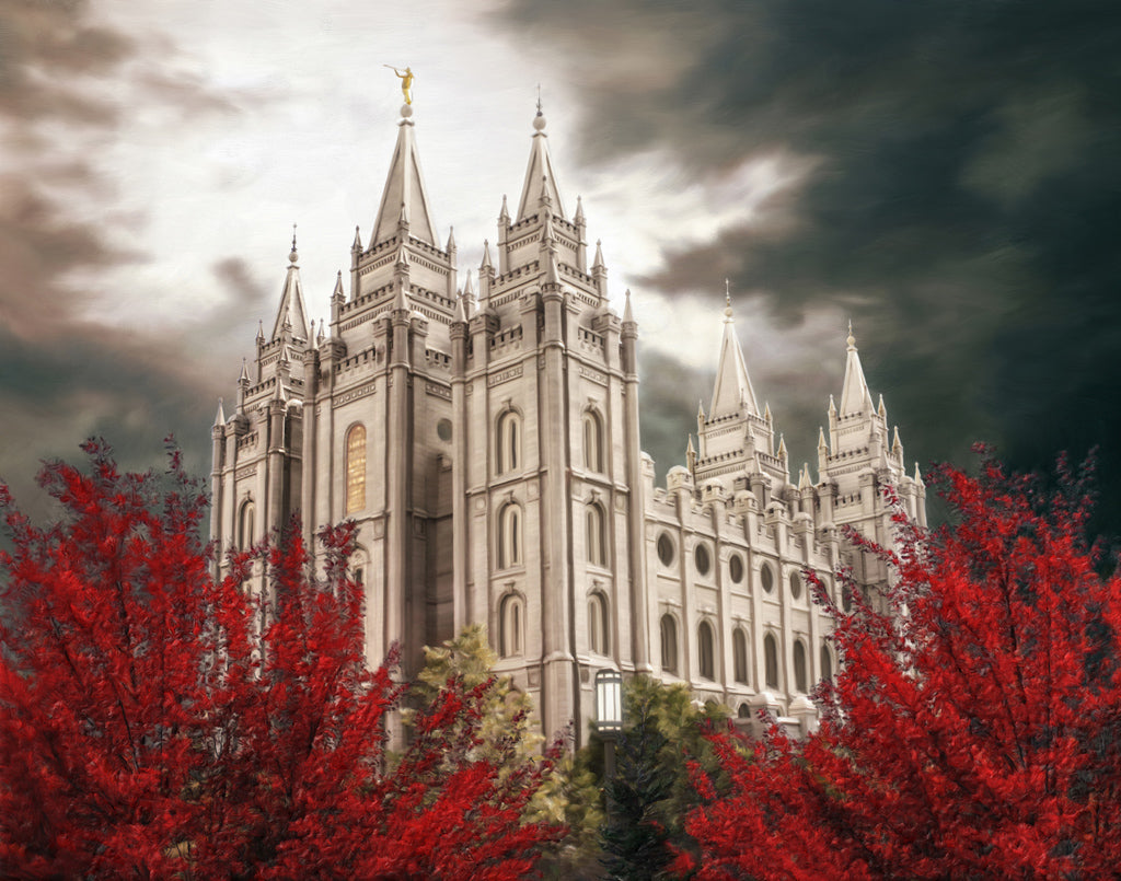 Salt Lake Temple - A Light in the Storm