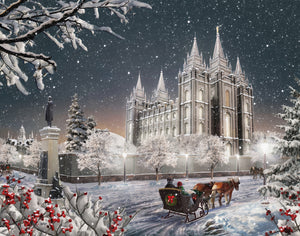 Salt Lake Temple - Old Time Christmas