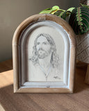 Jesus Original Pencil Drawing - Table Top Frame #4